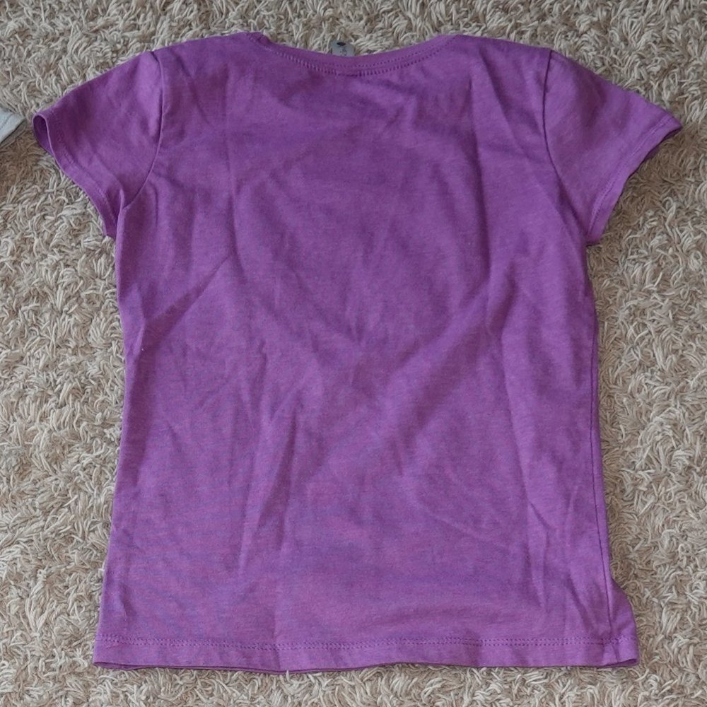 Girls Size Large Fitted Nashville Purple Rock On Graphic T-Shirt - Picture 3 of 3